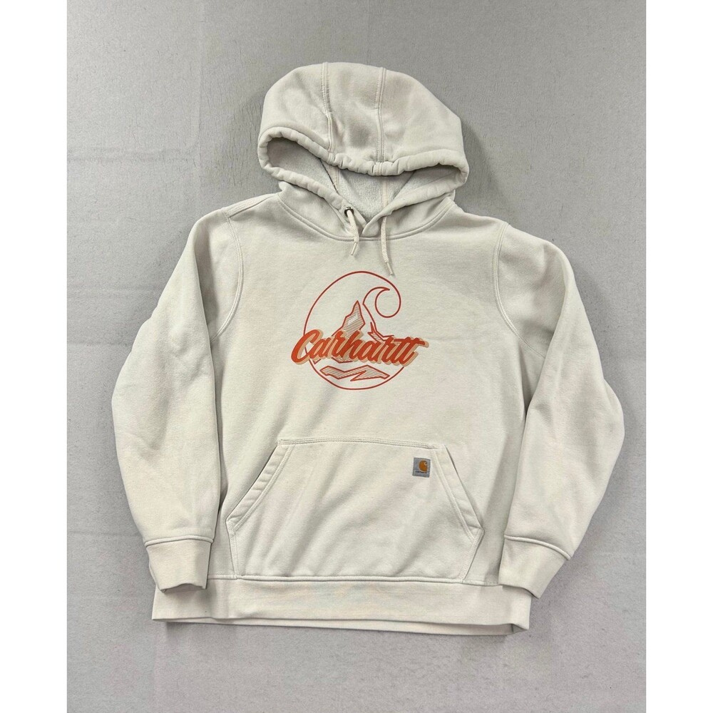 Carhartt Women’s Graphic Cream Hoodie Sweatshirt XL